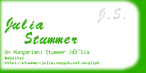 julia stummer business card